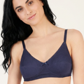 BLS - Cora Non wired And Non Padded Cotton Bra - Navy Blue