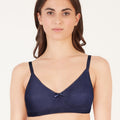 BLS Cora Non wired And Non Padded Cotton Bra Navy Blue