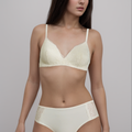 BLS - Ella Wireless And Padded Lace Bra Set - Ivory