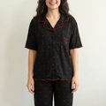 BLS - Pajama set -  Short sleeves with long pants - Black