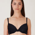 BLS Passion Wired And Pushup Lace Bra Black