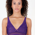 BLS Pinkie Non Padded Lace Bralette Purple