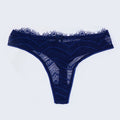 BLS Lenore Lace Thong Navy Blue