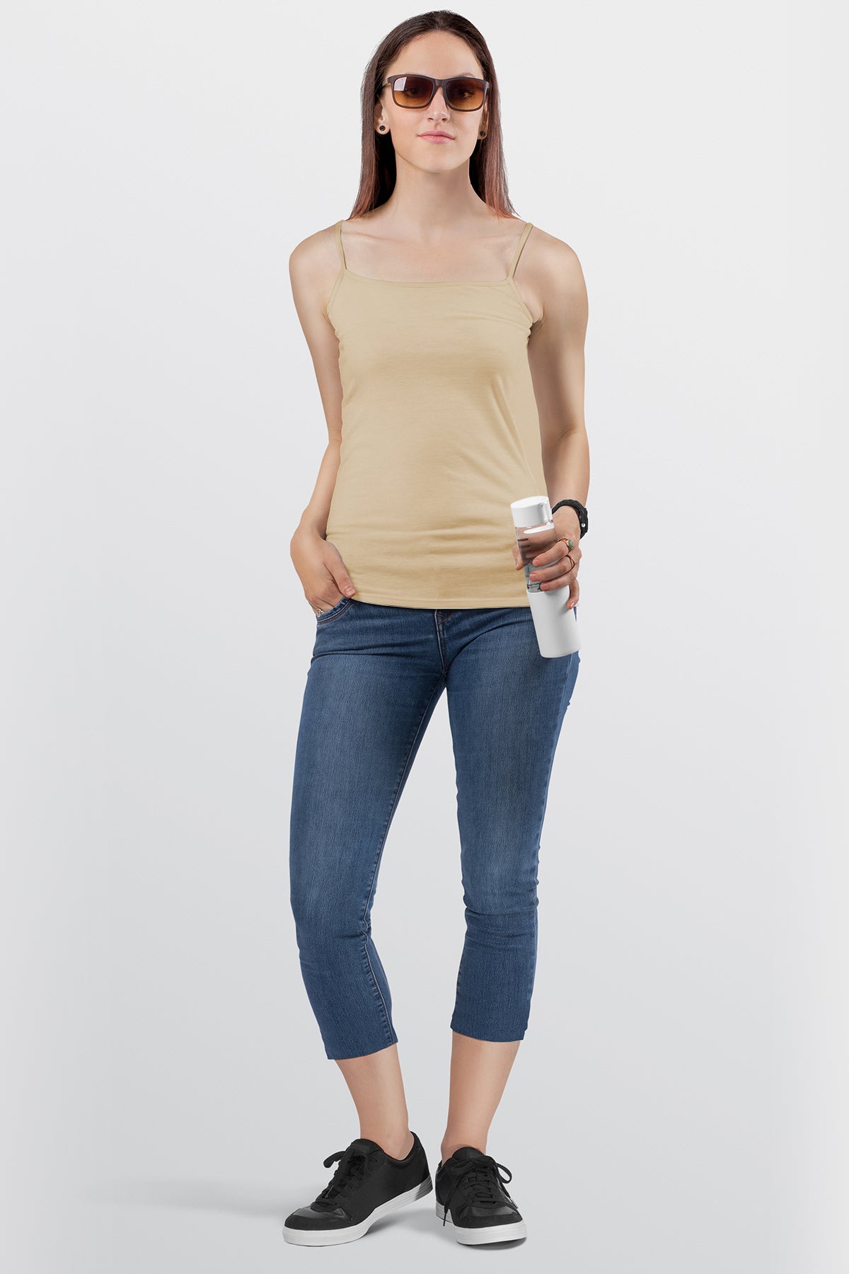 BLS - Colleen Stretchable Cotton Camisole - Beige