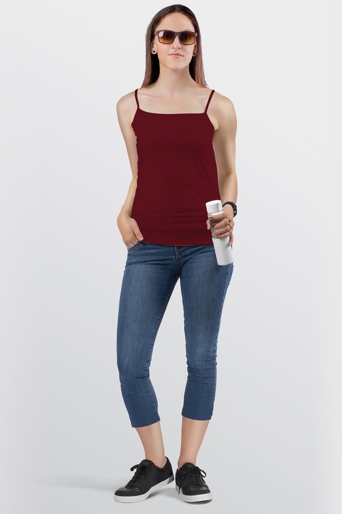 BLS - Colleen Stretchable Cotton Camisole - Bordo