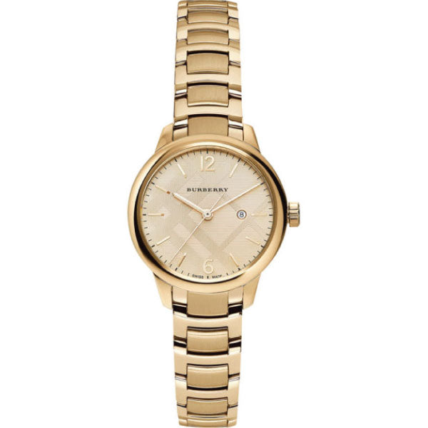 Burberry Gold Stainless Steel Gold Dial Quartz Watch for Ladies - BU10109