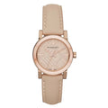 Burberry Heritage Beige Leather Strap Beige Dial Quartz Watch for Ladies - BU9210