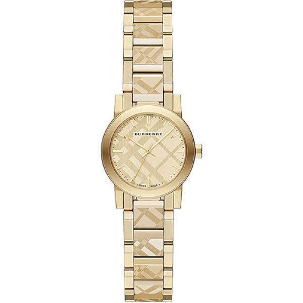 Burberry Gold Stainless Steel Gold Dial Quartz Watch for Ladies - BU9234