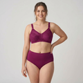 Belleza Lingerie Classic Cotton Bra - Maroon