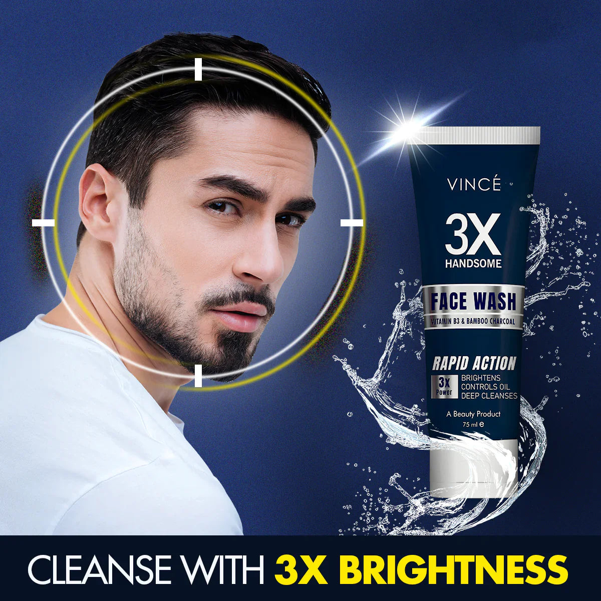 Vince - 3X Handsome Face Wash - 75Ml