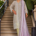 Bin Saeed Stitched 3 Piece Exc Emb Lawn Vol-02 Collection'2025-SM-2102-Yellow