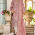 Bin Saeed Stitched 3 Piece Exc White and White Chikankari Collection'2025-SM-2006-Mauve