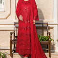 Bin Saeed Stitched 3 Piece Fancy Formals Collection'2025-OMSC-2294-Maroon