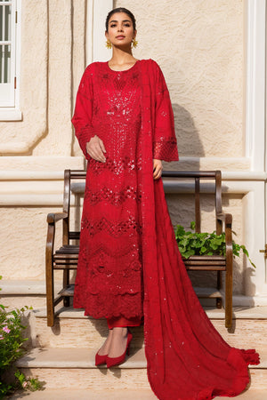 Bin Saeed Stitched 3 Piece Fancy Formals Collection'2025-OMSC-2294-Maroon