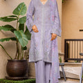 Bin Saeed Stitched 3 Piece Luxe Self & Self Collection'2025-NSM-2219-Purple