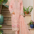 Bin Saeed Stitched 3 Piece Luxury Emb Chiffon & Organza Collection'2025-STSC-2194-Pink
