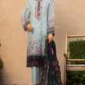 Bin Saeed Stitched 3 Piece Luxury Emb with Emb Dupatta Collection'2025-SM-1993-Sky Blue