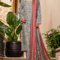 Bin Saeed Stitched 3 Piece Luxury Front Open Cutwork Vol-03 Collection'2025-SM-2163-Sky