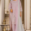Bin Saeed Stitched 3 Piece Luxury Plain Cotton Vol-03 Collection-LF-1718-Pink