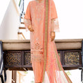 Bin Saeed Stitched 3 Piece Luxury Plain Cotton Vol-03 Collection-LF-1726-Peach