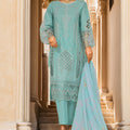 Bin Saeed Stitched 3 Piece Luxury Plain Cotton Vol-03 Collection-LF-1727-Sea Green