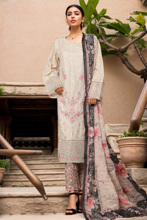 Bin Saeed Stitched 3 Piece Luxury Plain Cotton With Printed Back Vol-02 Collection'2025-NSM-2228-Skin