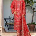 Bin Saeed Stitched 3 Piece Luxury Plain Cotton With Printed Back Vol-02 Collection'2025-NSM-2229-Orange