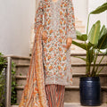 Bin Saeed Stitched 3 Piece Open Front Cutwork Kari Collection'2025-SM-2114-Skin