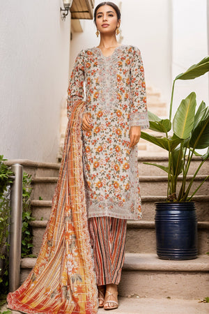 Bin Saeed Stitched 3 Piece Open Front Cutwork Kari Collection'2025-SM-2114-Skin