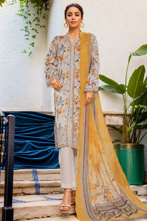 Bin Saeed Stitched 3 Piece Open Front Cutwork Kari Collection'2025-SM-2113-White