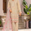 Bin Saeed Stitched 3 Piece Plain Cotton with Emb Trouser Collection'2025-SMPC-1972-Skin