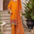 Bin Saeed Stitched 3 Piece Plain Cotton with Emb Trouser Collection'2025-SMPC-1977-Mustard
