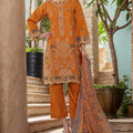 Bin Saeed Stitched 3 Piece Plain Lawn Vol-01 Collection'2025-LF-2274-Mustard