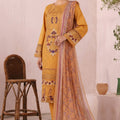 Bin Saeed Stitched 3 Piece Luxury Plain Cotton Collection'2025-LF-2482-Mustard