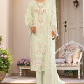 Bin Saeed Stitched 3 Piece Emb Chiffon Collection'2025-BILL-1787-Pista