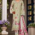 Bin Saeed Stitched 3 Piece Exc Emb Lawn Vol-02 Collection'2025-SM-2100-Pista
