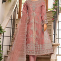 Bin Saeed Stitched 3 Piece Luxury Emb Organza Frock Collection'2025-OWS-1829-Mauve