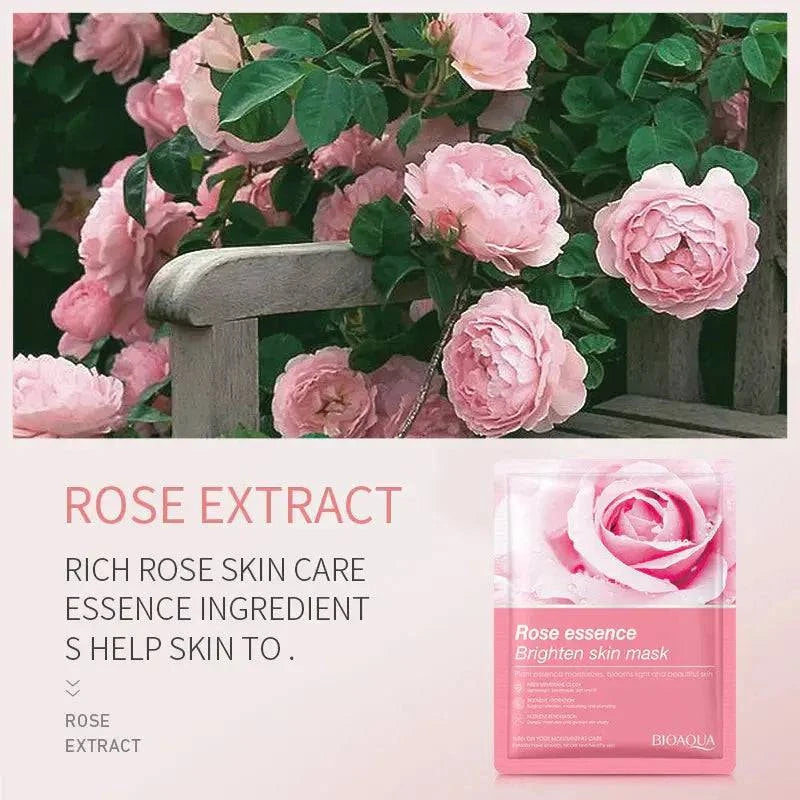 Bioaqua Rose Essence Brighten Skin Mask 25G - 1 PC - My Store