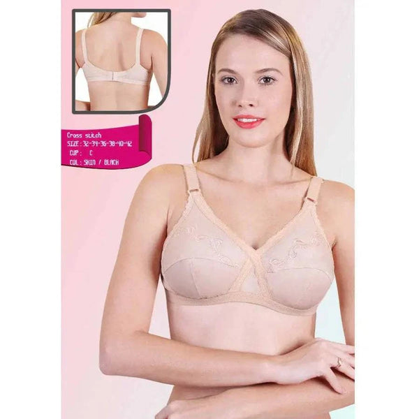 Body Girl Cross Stitch Bra Cup C - 32 Skin - My Store