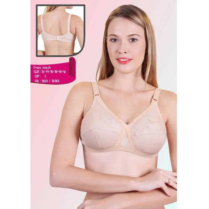 Body Girl Cross Stitch Bra Cup C - 32 Skin - My Store