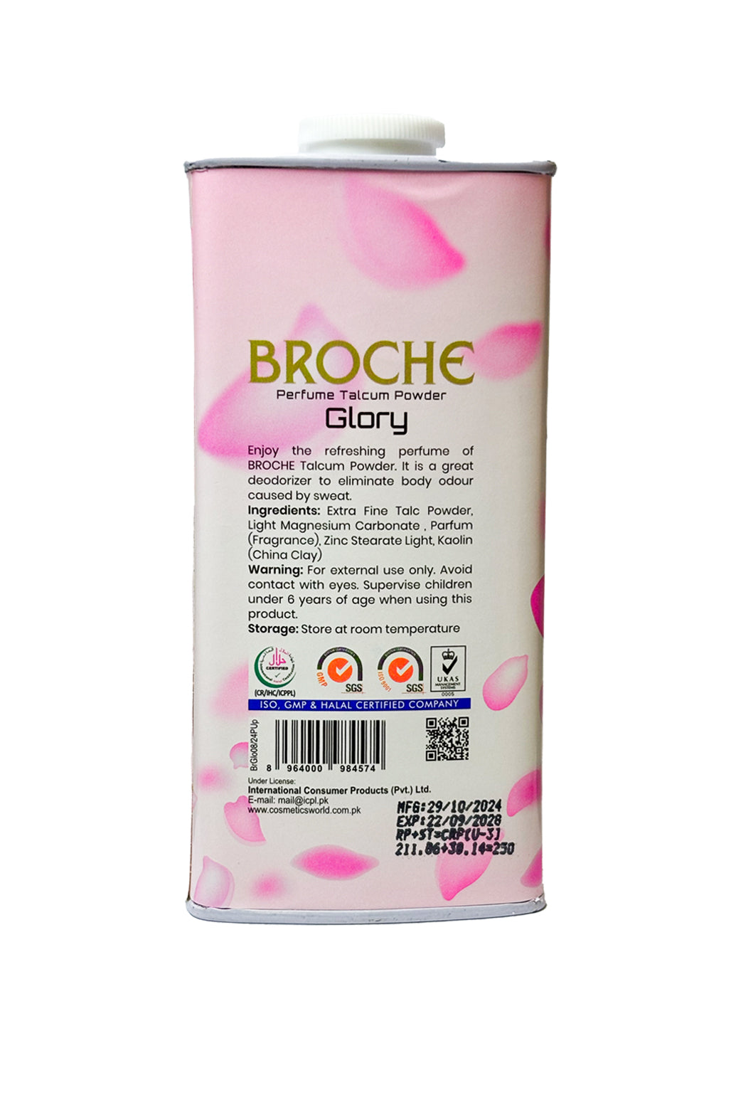Broche - Glory Talcum Powder
