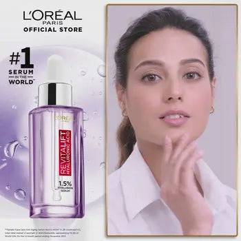 Bundle - Facial Beauty Jade Rollers for Face - Facial Massage Tool + L'Oreal Paris Revitalift 1.5% Hyaluronic Acid Face Serum 15 Ml - My Store