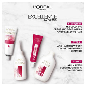 Bundle - L'Oreal Paris Excellence Creme - 5.3 Golden Light Brown Hair Color + Free Shampoo - My Store