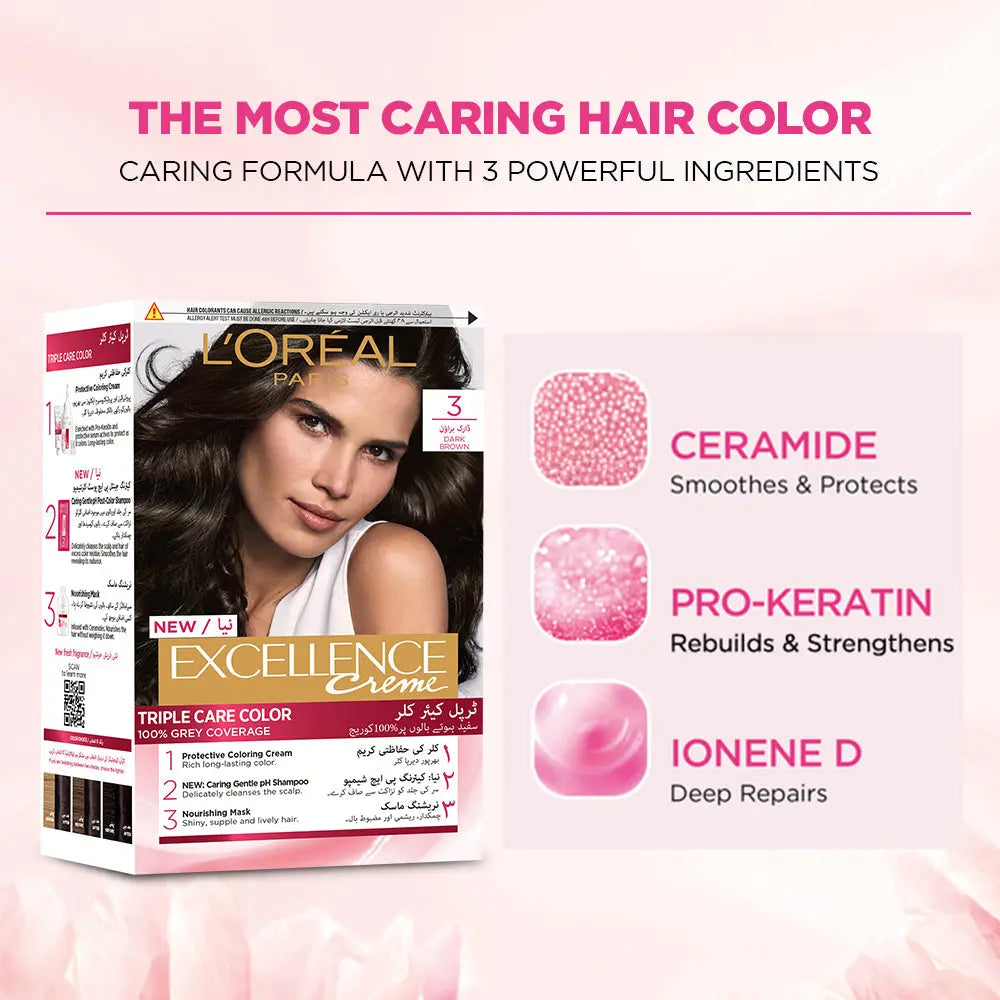 Bundle - L'Oreal Paris Excellence Creme Hair Colour #7.1 Ash Blonde Hair Color with Free Shampoo - My Store