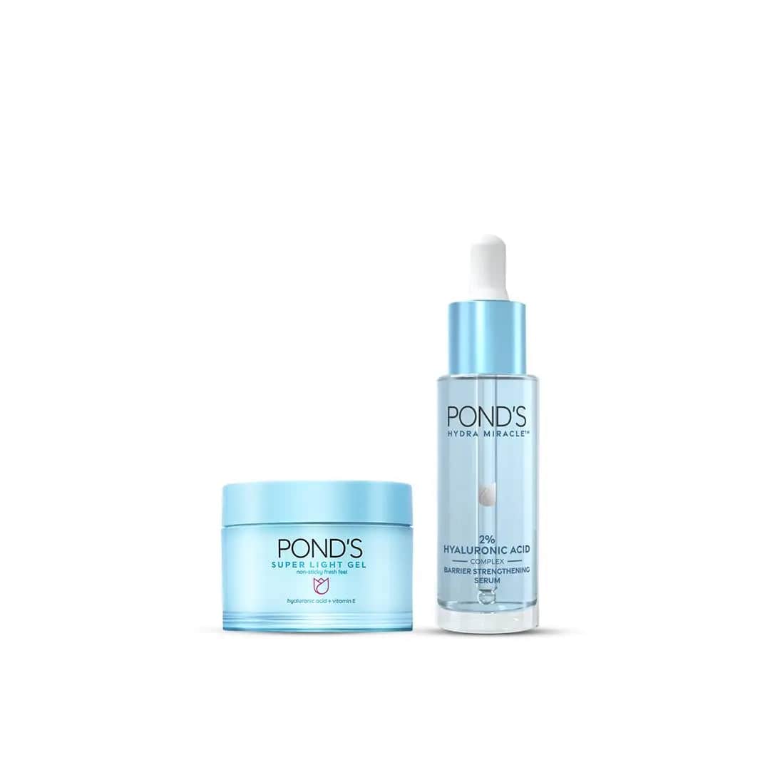 Bundle - POND'S Super Light Gel - 50G + POND's Hydra Miracle Barrier Strengthening Serum - 15ml - My Store