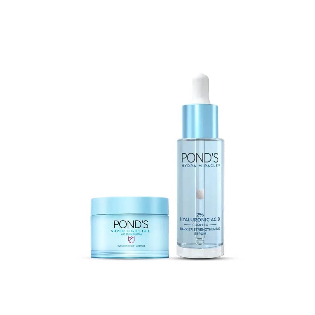 Bundle - POND'S Super Light Gel - 50G + POND's Hydra Miracle Barrier Strengthening Serum - 30ml - My Store