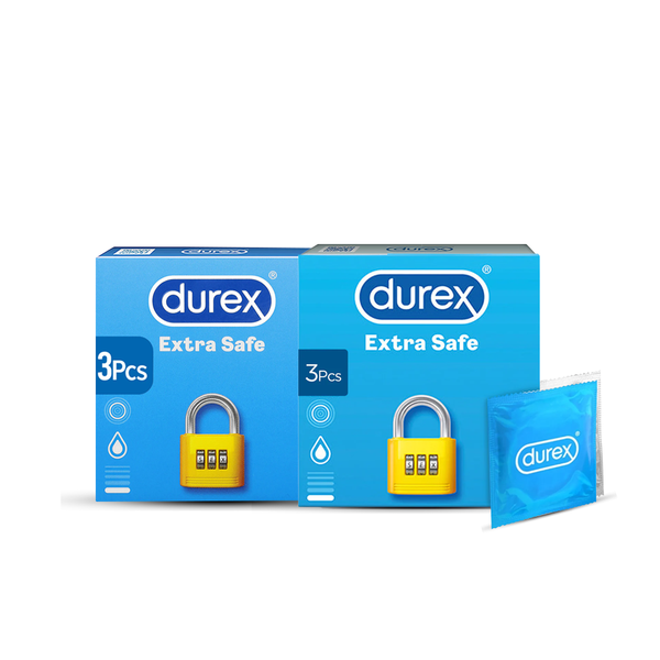Bundle - Pack of 2 -  Durex Extra Safe 3's Condoms