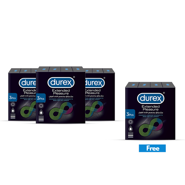 Durex Condoms Performa Longer Lasting Timing Condoms 3+1 FREE - My Store