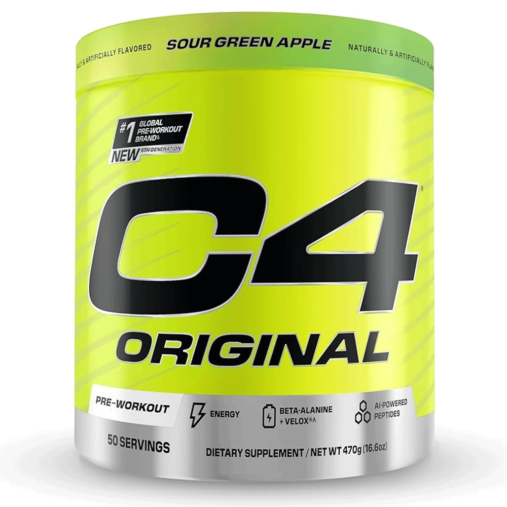 C4 Original Pre-Workout Sour Green Apple 470g 50 Servings