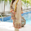 Print Edit By Sahar Unstitched 3 Piece Cambric Fall Suit-CA-04